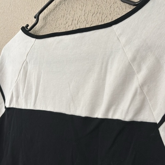 Women’s Lauren Ralph Lauren Colorblock 3/4 Sleeve Blouse Black & White Size XL - Picture 6 of 6